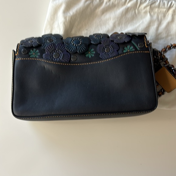 Coach | NWOT 1941 Dinky with Tea Rose Black/Blue/Purple Leather Crossbody #20215 - Picture 12 of 16